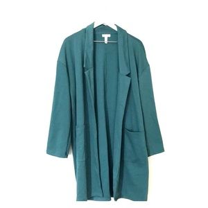 Green oversized duster jacket